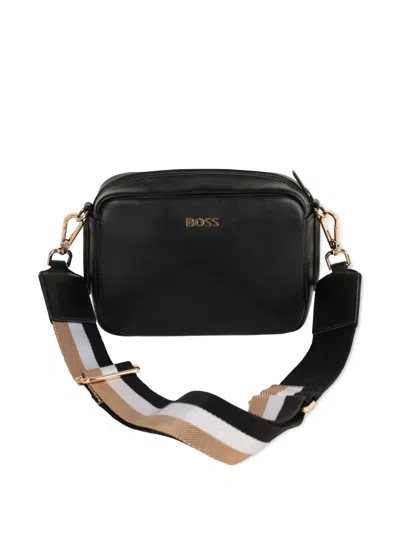 Bosswear Double B-embossed Crossbody Bag In Black