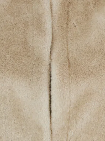 Valentini 1972 Eco Crew-neck Cape In Neutral