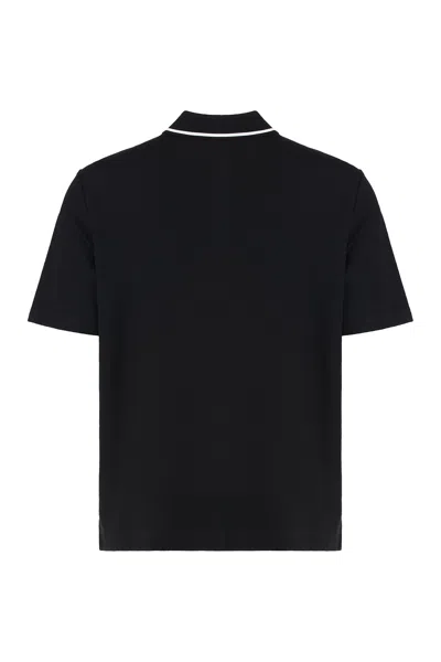 Dolce & Gabbana Cotton Pique Polo In Black