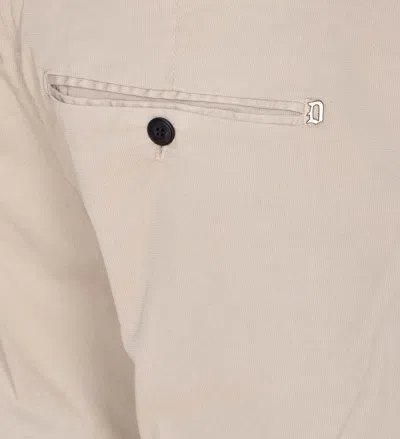 Dondup Trousers With Back Pockets And Button Detail In Neutral