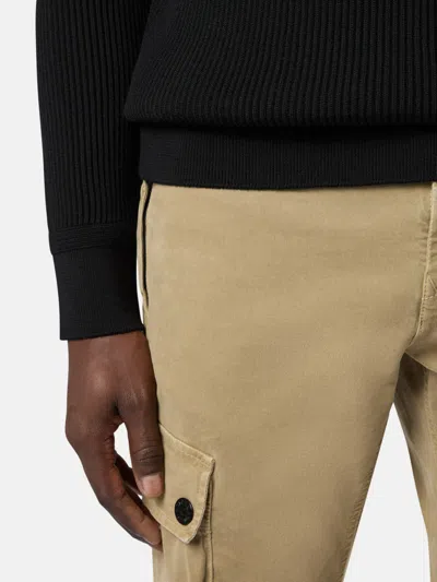 Stone Island Black Wool Turtleneck Sweater In Black