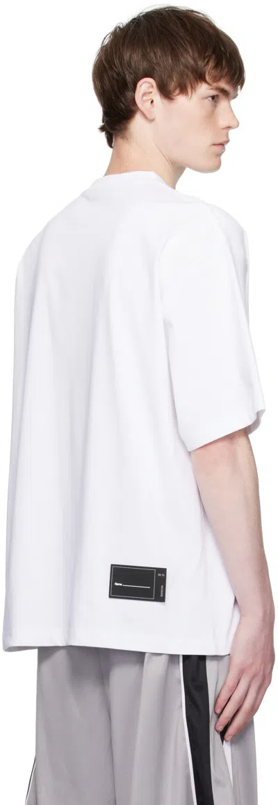 We11 Done White 'welldone' Front Logo T-shirt In White