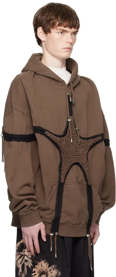 Collina Strada Brown Soft Star Hoodie In Brown
