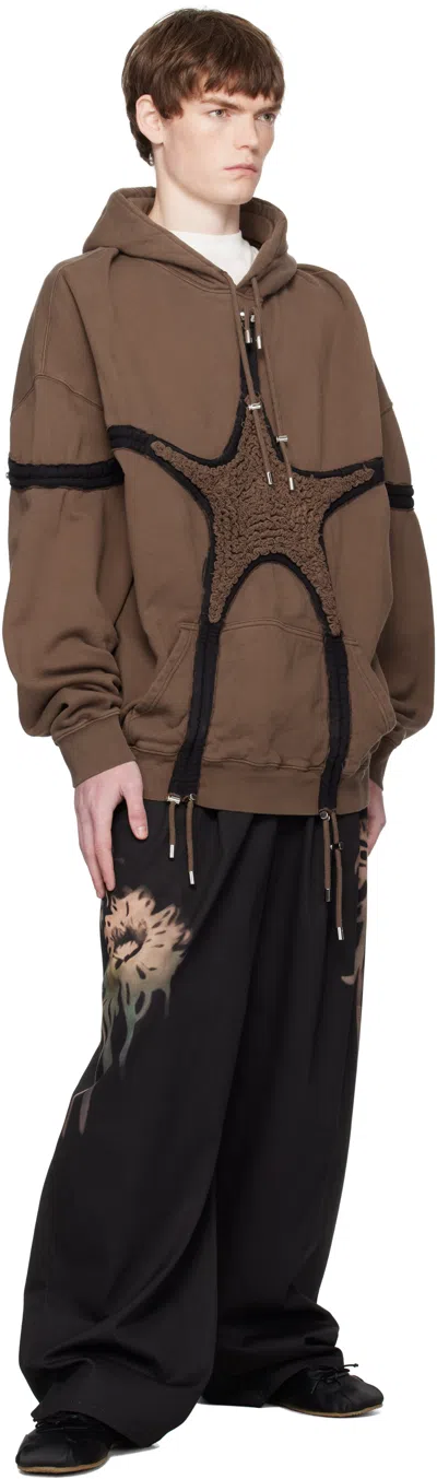 Collina Strada Brown Soft Star Hoodie In Brown