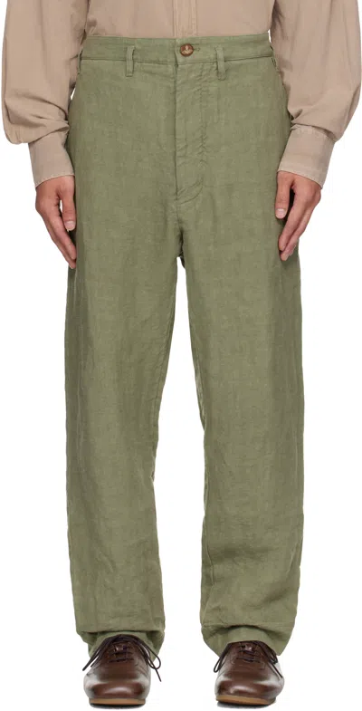 Vivienne Westwood Khaki Cropped Cruise Trousers In Green