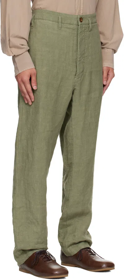 Vivienne Westwood Khaki Cropped Cruise Trousers In Green