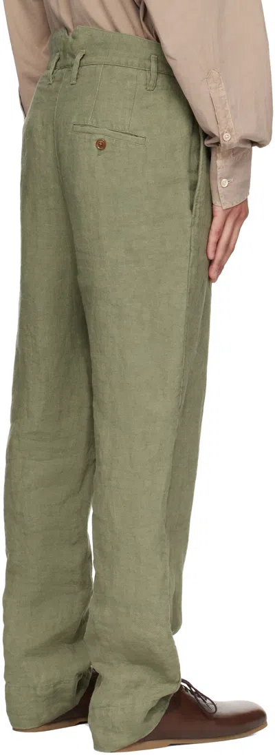 Vivienne Westwood Khaki Cropped Cruise Trousers In Green