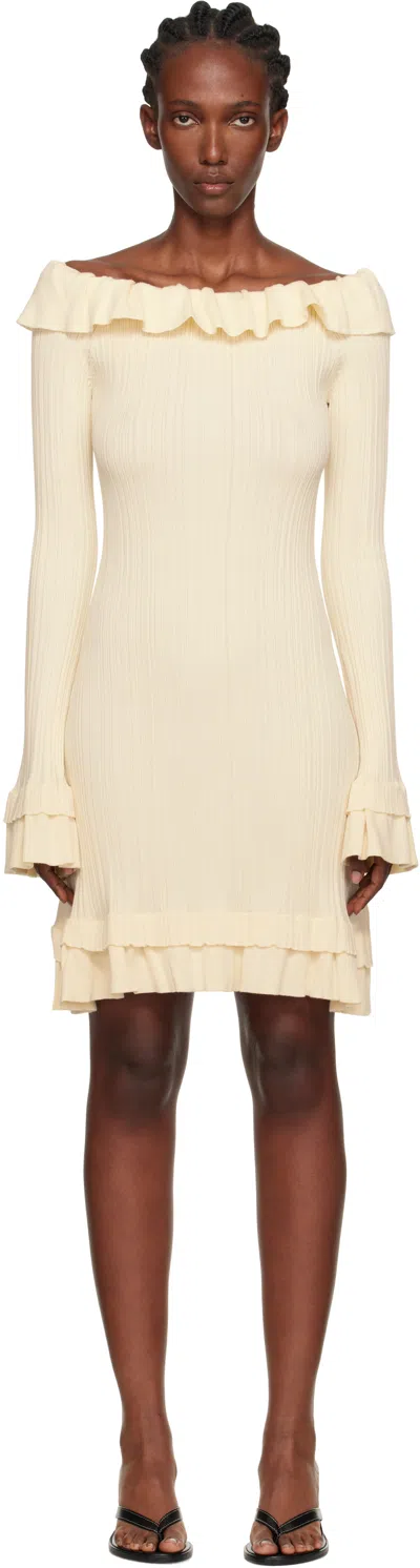 Holzweiler Beige Ripple Minidress