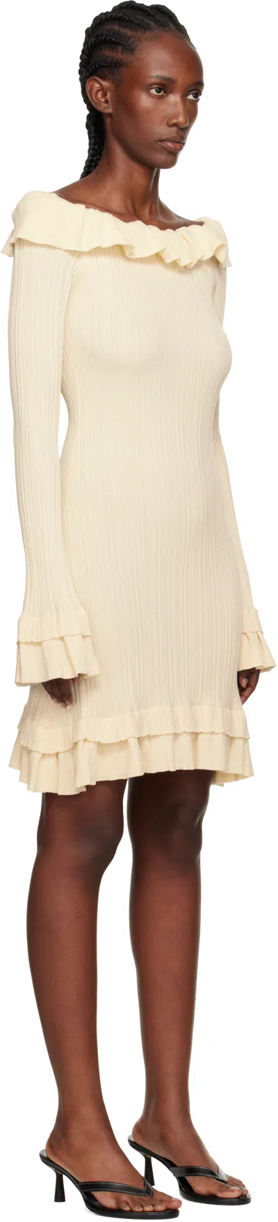 Holzweiler Beige Ripple Minidress