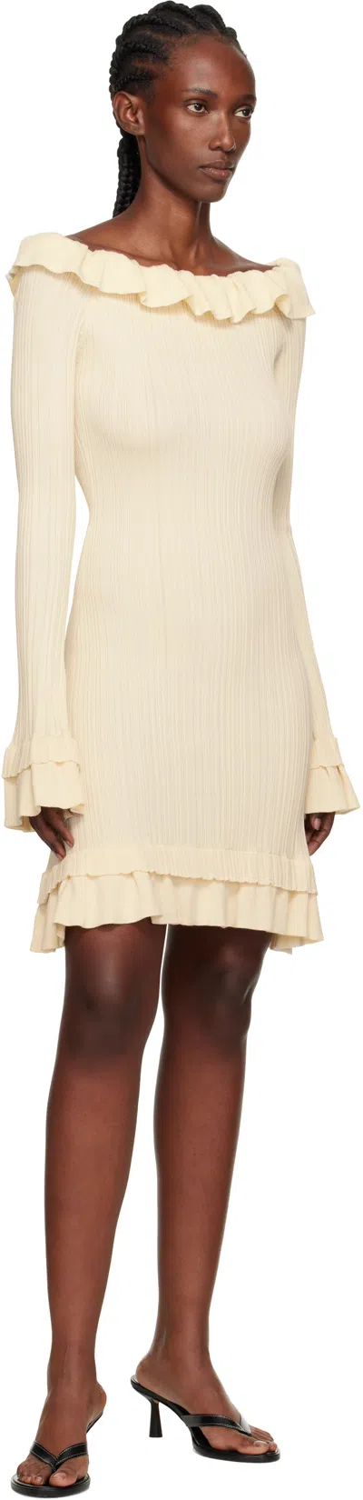 Holzweiler Beige Ripple Minidress