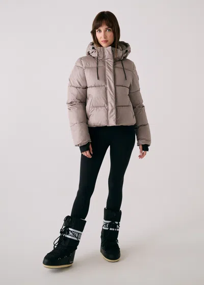 Lole London Cropped Puffer In Gray
