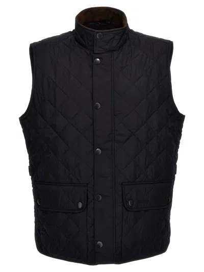 Barbour Quilted Vest Adjustable Waistband In Blue