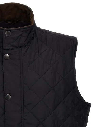 Barbour Quilted Vest Adjustable Waistband In Blue