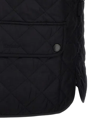 Barbour Quilted Vest Adjustable Waistband In Blue