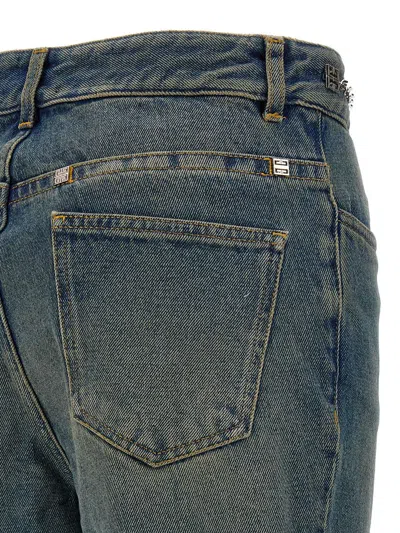 Givenchy Chain Jeans With Logo In Blue