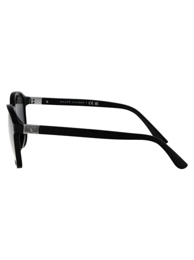 Polo Ralph Lauren Matte Black Injected Sunglasses In Black
