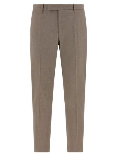 Pt Torino Dieci Pants Beige In Brown