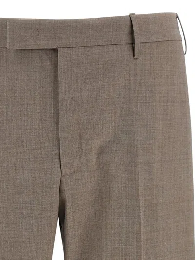 Pt Torino Dieci Pants Beige In Brown