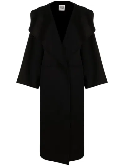 Totême Toteme Signature Wool And Cashmere Coat In Black