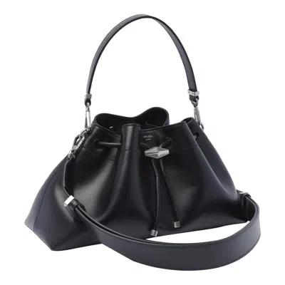 Jimmy Choo Borsa A Tracolla Bon Bon In Pelle Nera Donna In Black