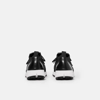 Scarosso Robbie Knitted Lace-up Sneakers In Black