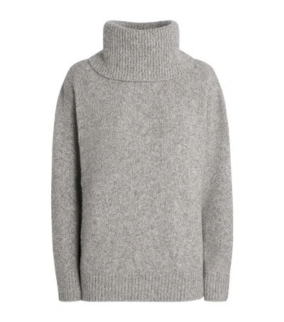 Iris Von Arnim Silk-cashmere Mariestad Rollneck Sweater In Gray