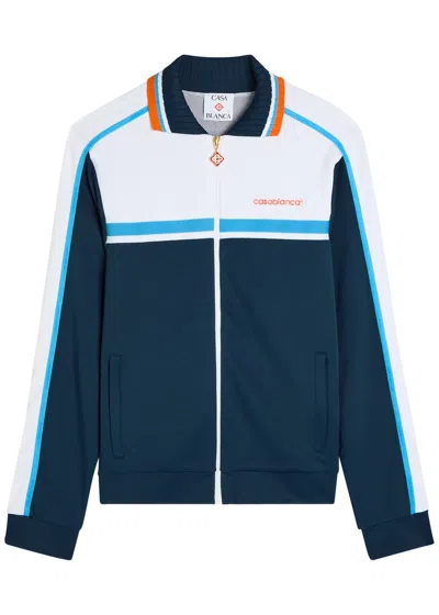 Casablanca Pique Truck Jacket In Blue
