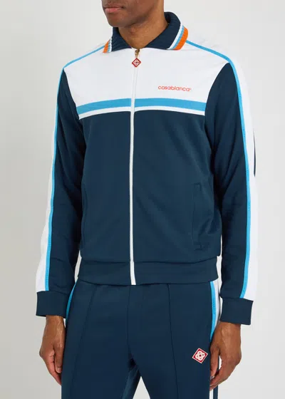 Casablanca Pique Truck Jacket In Blue