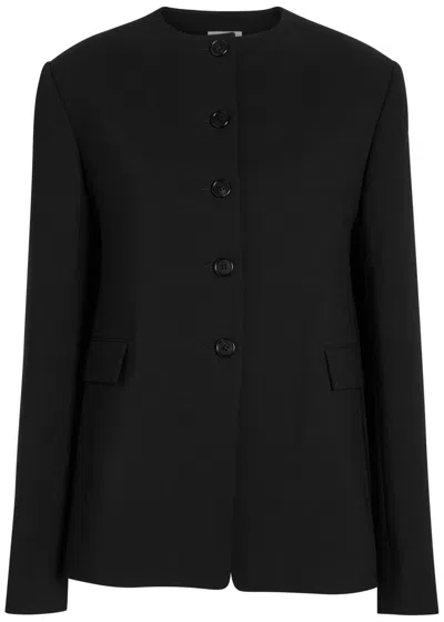 Khaite Jameson Buttoned Blazer In Black