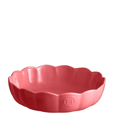 Emile Henry Ceramic Madeleine Round Baking Dish In Pink
