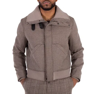 Emporio Armani Long Sleeve Wool Jacket In Brown