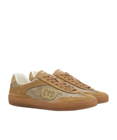 Gucci Suede And Fabric Low-top Sneakers In Multi