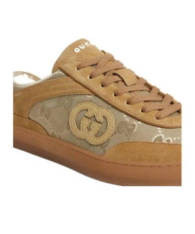 Gucci Suede And Fabric Low-top Sneakers In Multi