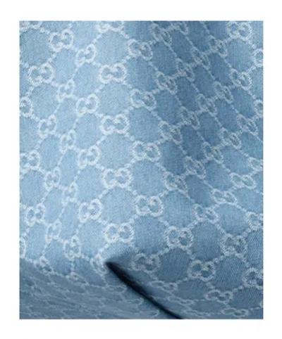 Gucci Totissima Monogram-pattern Denim Tote Bag In Blue