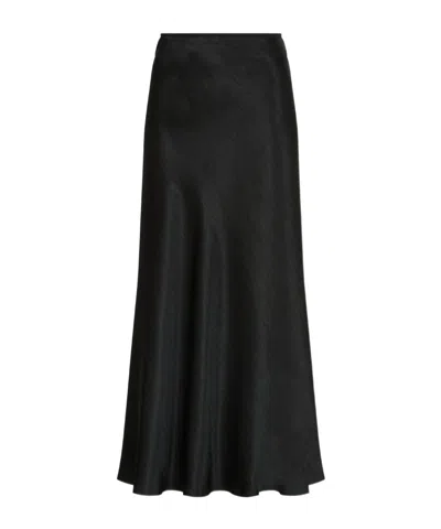 Maison Margiela Long Flared Skirt In Black