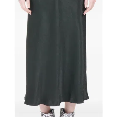 Maison Margiela Long Flared Skirt In Black