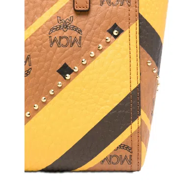 Mcm Studded Toni Top-zip Shopper In Mega Herringbone Visetos In Multi