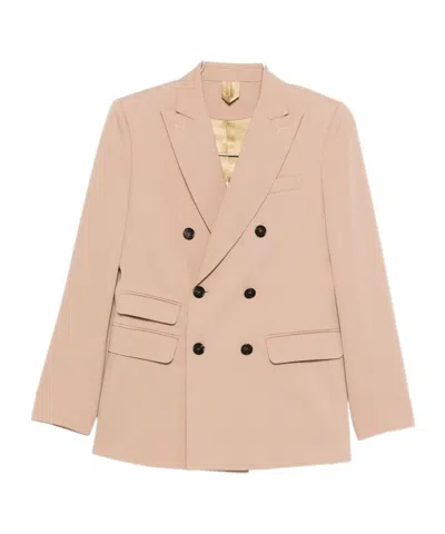 Max Mara Double-breasted Blazer In Pink