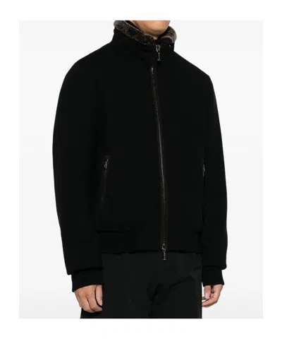 Moorer Beautiful Cashmere And Silk Bomber Jackets In Black