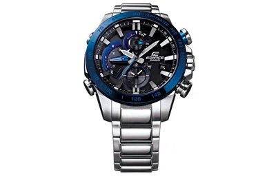 Casio Quartz Edifice Solar Powered Stainless Steel Strap Waterproof Sports Mens Silver Analog