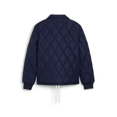 Puma X Noah Quilted Jacket 'navy' In Blue