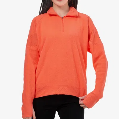 Nike (wmns)  Training Sports Cardigan Fleece Lined Stand Collar Hoodie Jacket Orange In Red
