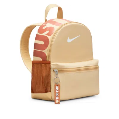Nike (ps)  Brasilia Jdi Mini Backpack 11l 'sesame Dark Russet' In Multi