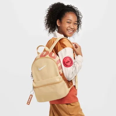 Nike (ps)  Brasilia Jdi Mini Backpack 11l 'sesame Dark Russet' In Multi