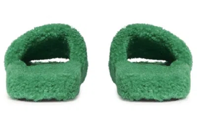 Balenciaga Furry Slides 'green' In Multi