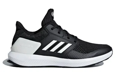 Adidas Originals (gs) Adidas Rapidarun Knit J 'carbon' In Black