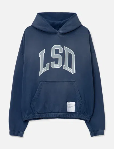 Satisfy Graphic-print Hoodie In Blue