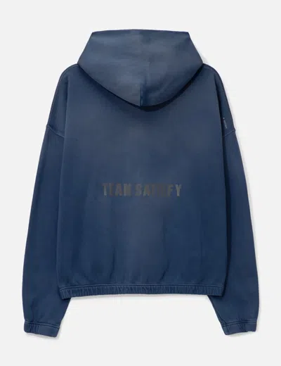 Satisfy Graphic-print Hoodie In Blue
