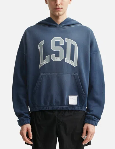 Satisfy Graphic-print Hoodie In Blue