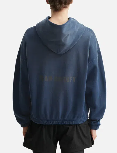 Satisfy Graphic-print Hoodie In Blue